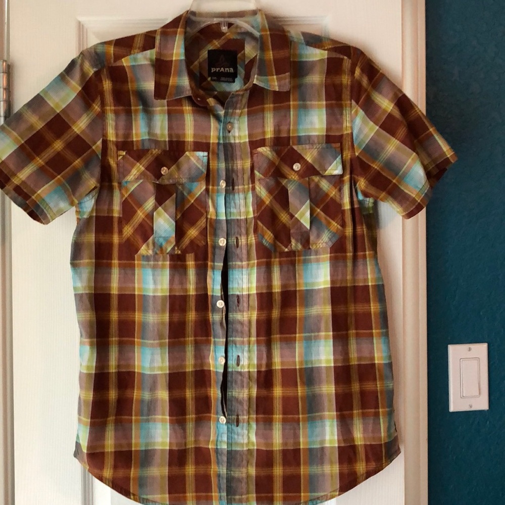 Prana plaid button down